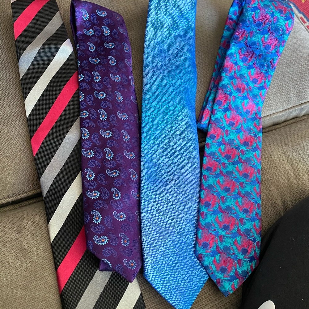 Lot of 4 THOMAS PINK TIES